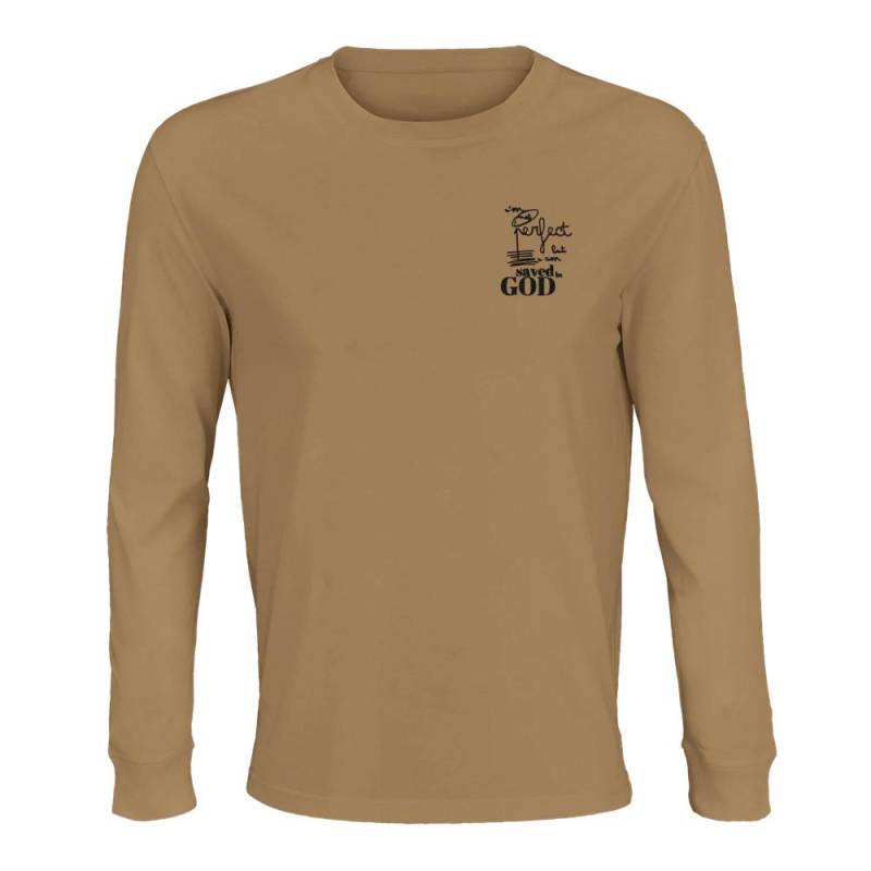 I'm Not Perfect But I Am Saved By God/Organic in Conversion Unisex Long Sleeve T-Shirt von FancySoulShop