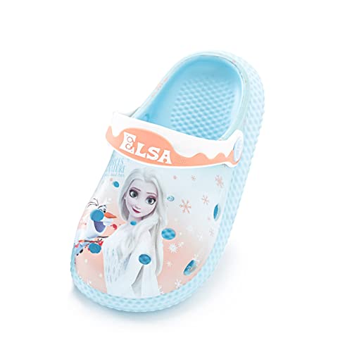 Fancyland Clogs Kinder Anna und ELSA- nisex Kinder Clogs Gartenschuhe Hausschuhe Jungen Mädchen (Blau, eu_Footwear_Size_System, Little_Kid, Women, Numeric_Range, medium, Numeric_26, Numeric_27) von Fancyland