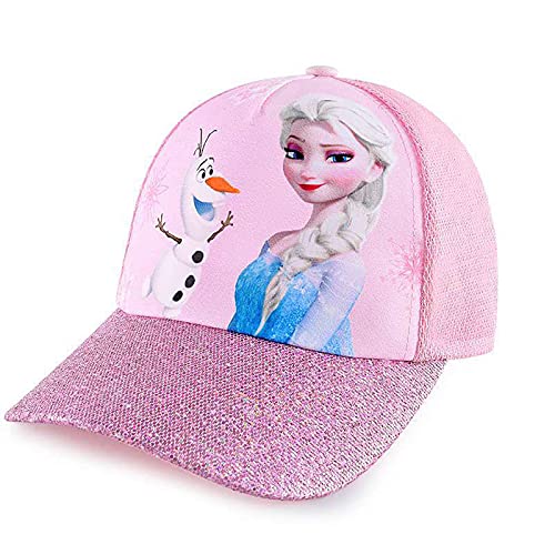 Fancyland ELSA Basecap Kinder Mädchen Jungen Glitzer-Trucker Cap Frozen 2 Eiskönigin Kinder Anna und ELSA Sonnenhut von Fancyland