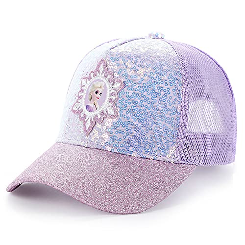 Fancyland ELSA Basecap Kinder Mädchen Jungen Glitzer-Trucker Cap Frozen 2 Eiskönigin Kinder Anna und ELSA Sonnenhut von Fancyland