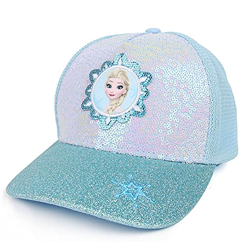 Fancyland ELSA Kinder Glitzer-Trucker Cap MädchenJungen Anna und ELSA Sonnenhut UV Schutz von Fancyland