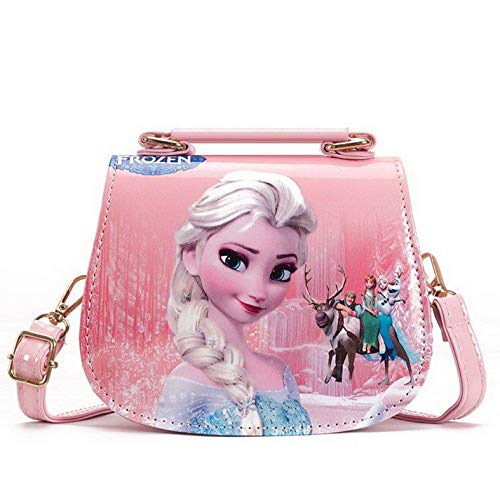 Fancyland Elsa Mädchen Taschen Frozen 2 Eiskönigin Kinder Umhängetasche mit Anna und ELSA 2 Spielzeug Handtasche (Pink) von Fancyland