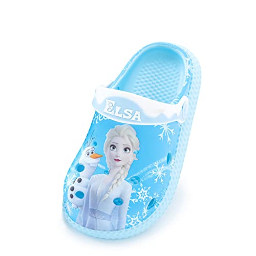 Frozen Elsa Schuhe Mädchen-Rutschfeste und Atmungsaktive Hausschuhe Garten Schuhe für Strand oder Pool (Blau, eu_footwear_size_system, little_kid, women, numeric_range, medium, numeric_26, numeric_27) von Fancyland