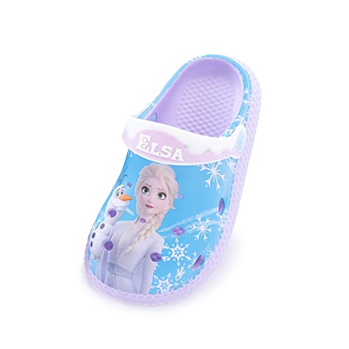 Frozen Elsa Schuhe Mädchen-Rutschfeste und Atmungsaktive Hausschuhe Garten Schuhe für Strand oder Pool (Lila, eu_footwear_size_system, little_kid, women, numeric_range, medium, numeric_27, numeric_28) von Fancyland