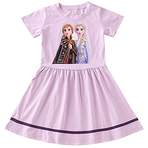 Mädchen Kleider Girls Frozen Sommer Shirt Dress and Top Frozen Anna und ELSA von Fancyland