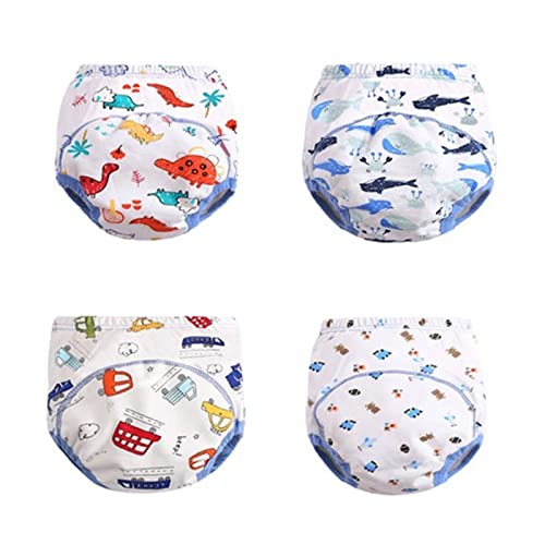 Baby Töpfchen Trainingshose 4er Pack Wasserdicht Baby Lernwindel Trainerhosen Unterwäsche Windeln Windelhose zum Toilettentraining Töpfchentraining von Fandecie