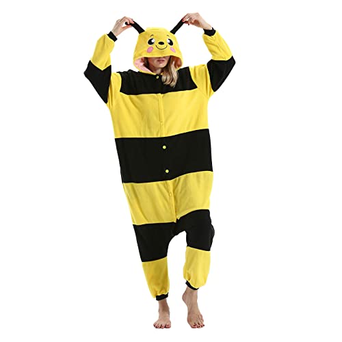 Einteiler Pyjamas Erwachsene Tierkostüm Onesie Kostüme Damen Herren Pyjama Fasching Halloween Schlafanzug Cosplay Erwachsene Karneval von Fandecie