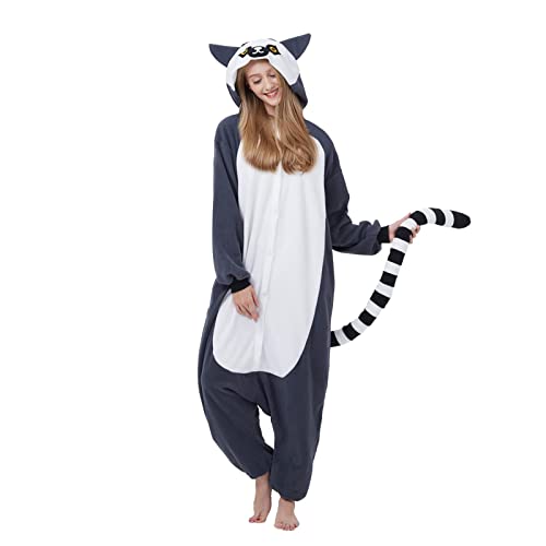 Einteiler Pyjamas Erwachsene Tierkostüm Onesie Kostüme Damen Herren Pyjama Fasching Halloween Schlafanzug Cosplay Erwachsene Karneval von Fandecie