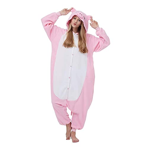 Einteiler Pyjamas Erwachsene Tierkostüm Onesie Kostüme Damen Herren Pyjama Fasching Halloween Schlafanzug Cosplay Erwachsene Karneval von Fandecie