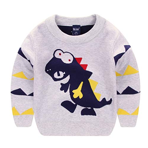 Fandecie Kinder Rundhals Christmas Sweater Jungen Weihnachtspullover Strickjacken Gestrickt Strickpullover Herbst Winter Langarm Sweater Pullis von Fandecie