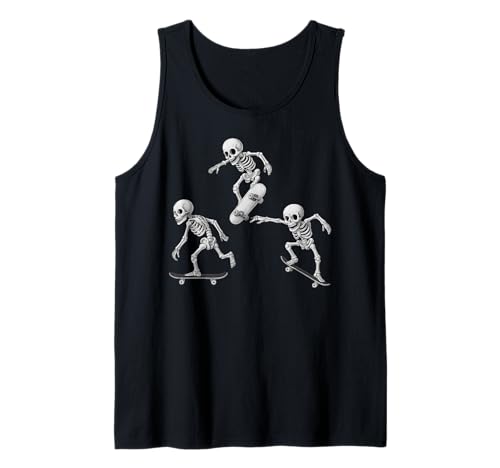 Skateboard-Skelette, Halloween, Skater, Jungen, Kinder, Mädchen Tank Top Skateboard-Skelette, Halloween, Skater, Jungen, Kinder, Mädchen Tank Top von Fandy Halloween