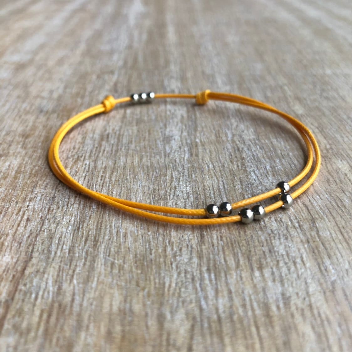 Amelia, Goldgelb, Safran, Orange Perlen Fußkettchen, Verstellbar, Wasserdicht Wa001750 von Fanfarria