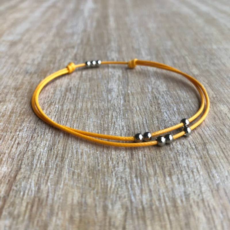 Amelia, Goldgelb, Safran, Orange Perlen Fußkettchen, Verstellbar, Wasserdicht Wa001750 von Fanfarria