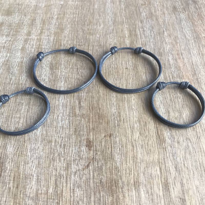 Graue Familienarmbänder, Einfache Kordelarmbänder, Mama Papa Kind Armband, Wasserdicht, Collins Wf001471 von Fanfarria