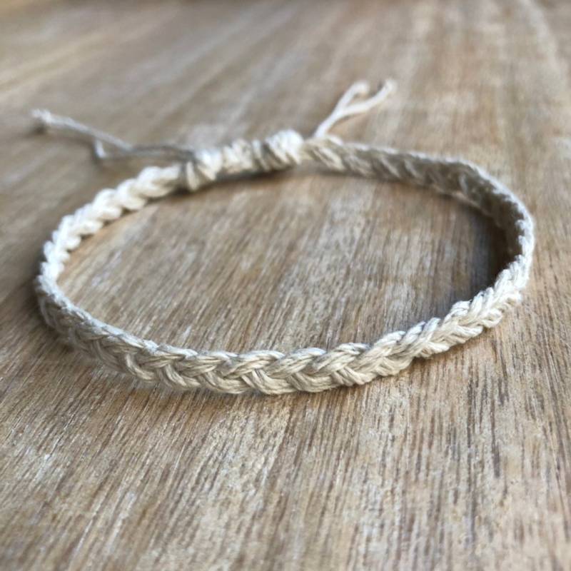 Geflochtenes Natürliches Hanf-Fußkettchen Ha001605 von Fanfarria