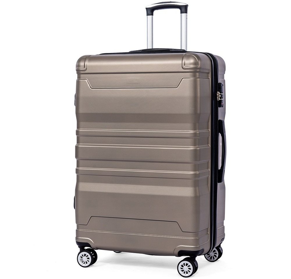 Fangqi Hartschalen-Trolley Hartschalen-Handgepäck, Koffer mit TSA-Schloss und Universalrad, Erweiterbar,Seitengriff,4 Rollen,47x31x75 cm, Mehrfarbig von Fangqi