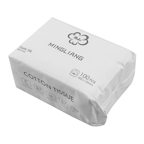 Fangxuee 100PCS Einweg-Waschhandtuch, Gesichtstuch Reinigen, Baumwolle Herstellen, Make-Up-Handtuch Entfernen, Gesichtstuch Waschen von Fangxuee