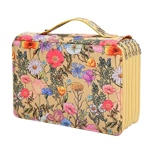 Fangxuee 250 FäCher Buntstifte-Organizer mit 5-Lagigem ReißVerschluss - Aufbewahrungstasche für Stifte mit GroßEm FassungsvermöGen für Studenten, KüNstler B von Fangxuee