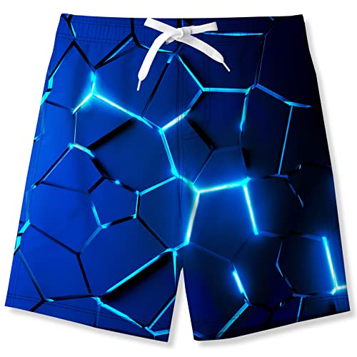 Fanient Badehose Jungen Blaue Lava Crack Drucken Shorts Schnelltrocknend Boardshorts mit Netzfutter Taschen Urlaub Shorts 7-8 Jahre Fanient Badehose Jungen Blaue Lava Crack Drucken Shorts Schnelltrocknend Boardshorts mit Netzfutter Taschen Urlaub Shorts 7-8 Jahre von Fanient
