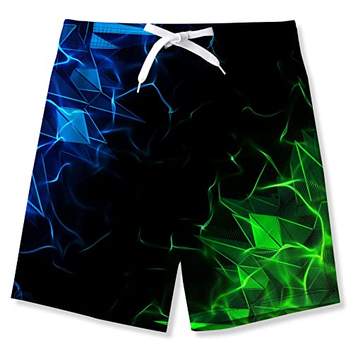 Fanient Badehose für Jungen Schnelltrocknende Badeshorts mit 3D-Druck Diamant Grafik Kinder Schwimmhose Bathing Suits von Fanient