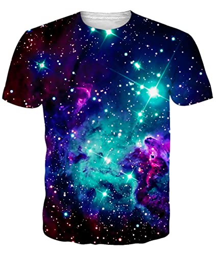 Fanient Herren 3D Galaxy T-Shirts Space Muster Street Hip-Pop Tshirts von Fanient