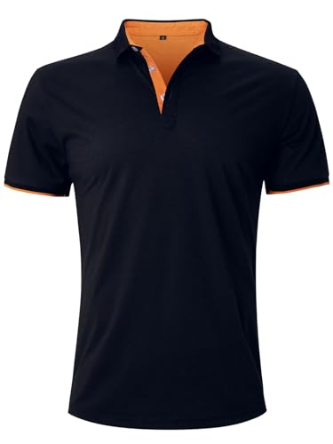Fanient Herren Poloshirt Polo Polohemd Kurzarmshirt Shirt Basic Polohemd für Business und Sport von Fanient