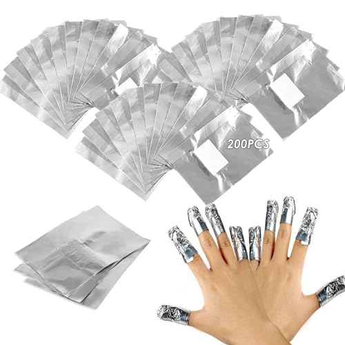 Fanjuanlan 200 Stück Nail Polish Wraps Remover, Aluminiumfolie Nail Polish Remover Pads, Einfachen Entfernen Von Nagellack, Hilfsmittel Zum Einfachen Nagellackentferner Fanjuanlan 200 Stück Nail Polish Wraps Remover, Aluminiumfolie Nail Polish Remover Pads, Einfachen Entfernen Von Nagellack, Hilfsmittel Zum Einfachen Nagellackentferner von Fanjuanlan