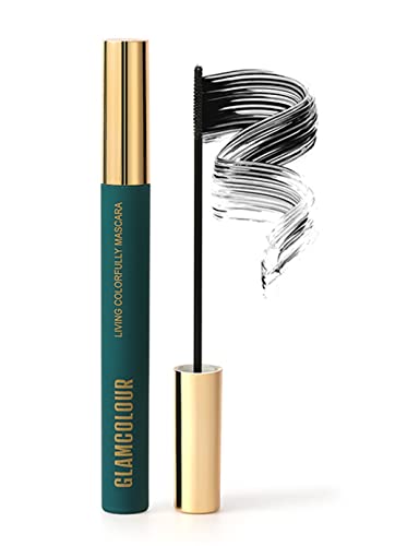 Magische Farbe Skinny Mascara, Bunte Dick Curling Skinny Mascara, Natürliche, Wasserdichte, Langanhaltende, wischfeste, 4D Seidenfaser-Wimpern-Mascara… (Gerade Schwarz) von Fanlulu