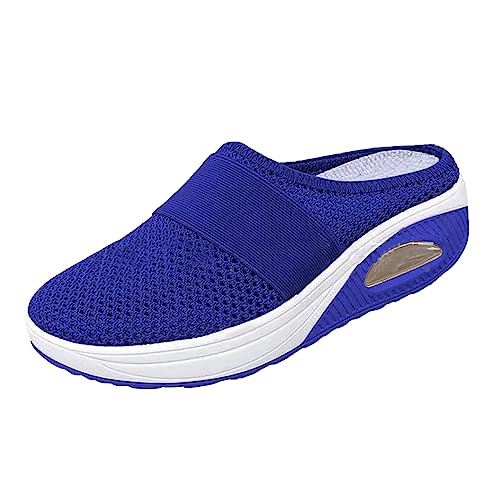 2024 Orthopädische Schuhe Damen Air Cushion Slip On Walking Orthopedic Diabetic Walking Shoes Freizeit Mesh Atmungsaktiv Sandals Hausschuhe mit Fussbett Frauen Sneaker Turnschuhe Sportschuhe von Fannyfuny