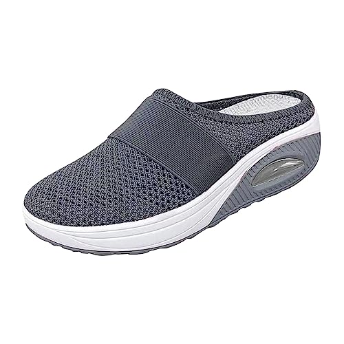 2024 Orthopädische Schuhe Damen Air Cushion Slip On Walking Orthopedic Diabetic Walking Shoes Freizeit Mesh Atmungsaktiv Sandals Hausschuhe mit Fussbett Frauen Sneaker Turnschuhe Sportschuhe von Fannyfuny