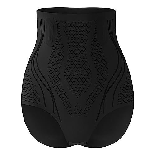 Abnehmen Schnell Fettverbrenner 2023 PEARLMOON Ice Silk Ion Fiber Repair Waist Trainer Tummy Control Panty Hohe Taille Body Shaper Bauch-Weg-Effekt Stark Formt Sofort Bauchkontrolle Bauchweg Unterhose von Fannyfuny