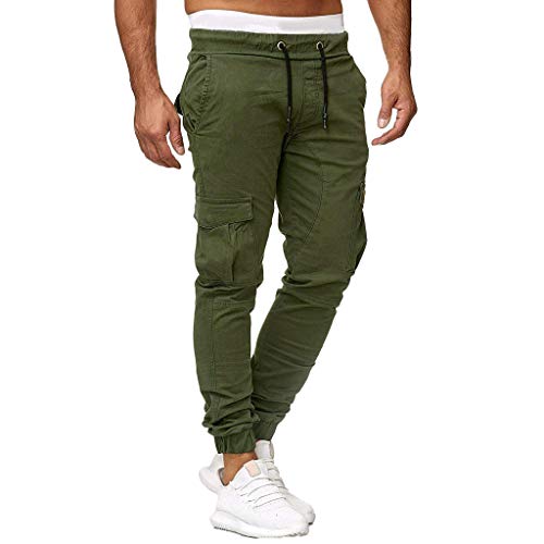 Cargohose Herren Chino Cargo Hose Jogginghose Sport Freizeithosen Slim Fit Casual Jogger Sporthose Jeans Hose mit Mehrere Taschen Joggers Streetwear Fitness Hose Sweathose von Fannyfuny