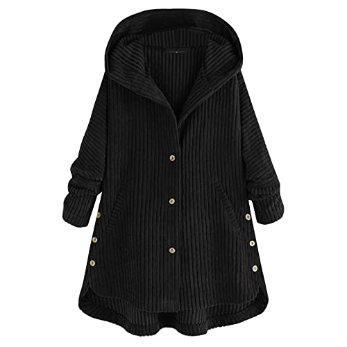 Damen Fleecepullover Hoodie Günstig Teddy-Fleece: Warm Plüschmantel Plüschjacke Oversize Flauschig Kuschelig Kapuzenpullover Kapuzenjacke Winter Langarm Warm Kapuzepulli Winterjacke mit Tasche Kapuze von Fannyfuny