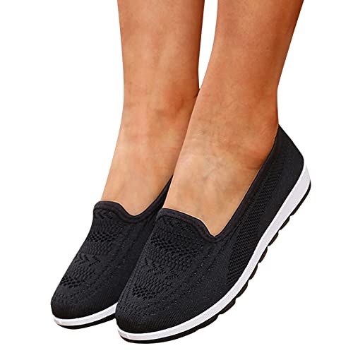 Damen Schuhe Leicht Fitnessschuhe Frauen Dicke Sohle Freizeitschuhe Hoch Trainingsschuhe Bequem Breite Schuhe Trekkingschuhe für Schule Walking Fitness Gym Sport von Fannyfuny