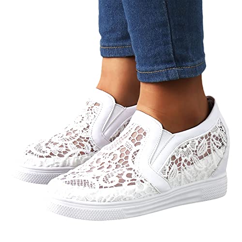 Damen Sneaker Mit Keilabsatz Air Cushion Diabetiker Schuhe Lässige Slip On Walkingschuhe Sandalen Wmshoes Joggingschuhe Frühling Meladen Turnschuhe Bequeme Leistungsstarke Wmshoes Sneakers Schuhe von Fannyfuny