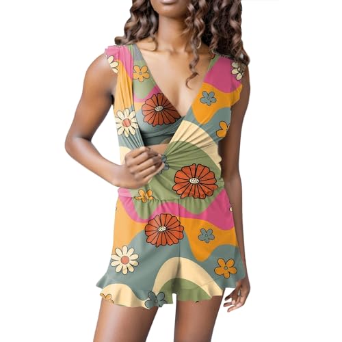Fannyfuny 2024 Neu Sportbikini Frauen Badestrampler mit integriertem BH. Integrierter BH und Leggings. Badestrampler mit integriertem BH. Badestrampler Badeanzug Klein Damen von Fannyfuny