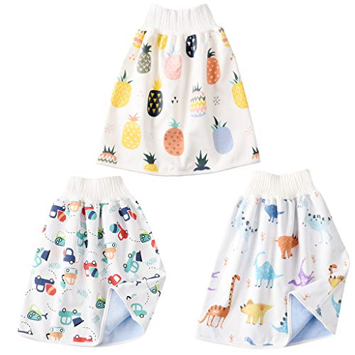 Fannyfuny Baby Windelrock Shorts, 2 in 1Wasserdichte und Saugfähige Windelrockshorts,Trainingsrock Kinderwindelrock Shorts für 0-8 Jahre Baby Kleinkind Kinder Atmungsaktiv von Fannyfuny