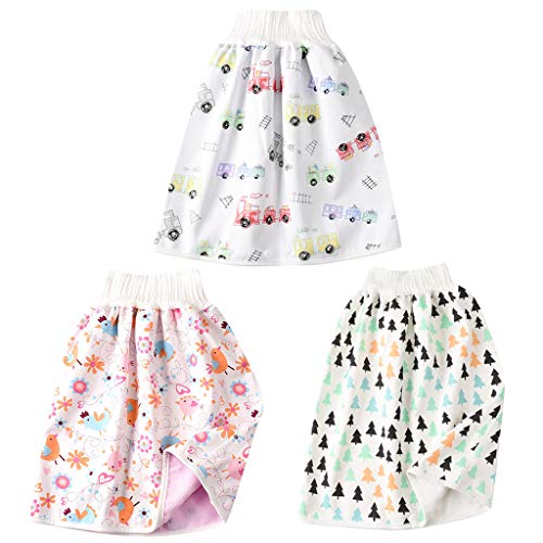 Fannyfuny Baby Windelrock Shorts, 2 in 1Wasserdichte und Saugfähige Windelrockshorts,Trainingsrock Kinderwindelrock Shorts für 0-8 Jahre Baby Kleinkind Kinder Atmungsaktiv von Fannyfuny