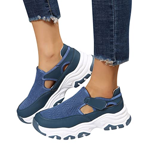 Fannyfuny Barfussschuhe Damen Sommer Air Cushion Diabetiker Schuhe Weiss Hoch Trainingsschuhe Cushion Wasserdicht Flach Plateau Shoes Mesh Atmungsaktiv Bequeme Leistungsstarke Wmshoes Sneakers Schuhe von Fannyfuny