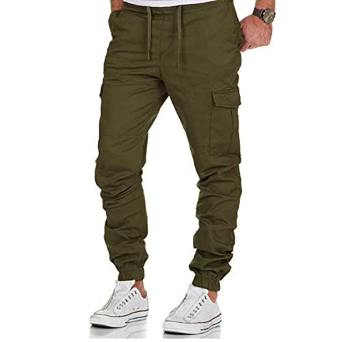 Fannyfuny Cargohose Herren Cargo Hose mit Taschen Baumwolle Jogger Chino Bequeme Regular Fit Jeans Outdoor Frachthose Men Pants Herrenhose Teen Jungen Party Kleidung von Fannyfuny