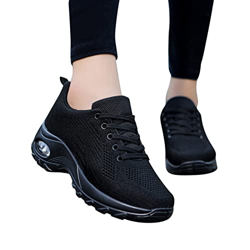 Fannyfuny Gesundheitsschuhe Damen Mit Fußbett rutschfeste Stahlkappenschuhe Fußballschuhe Schutzschuhe Komfortabel Breite Schuhe Freizeitsportschuhe Walking Schuhe von Fannyfuny