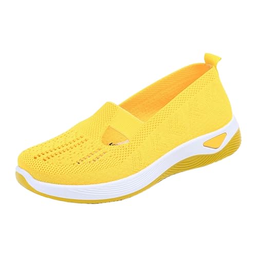 Fannyfuny Orthopädische Schuhe Damen,Weite H Walkingschuhe Vermascht Sneaker Sommer Atmungsaktiv Memory Schaum Krankenschwester Sportschuhe Sommerschuhe Bequeme Outdoor Turnschuhe Damen Laufschuhe von Fannyfuny