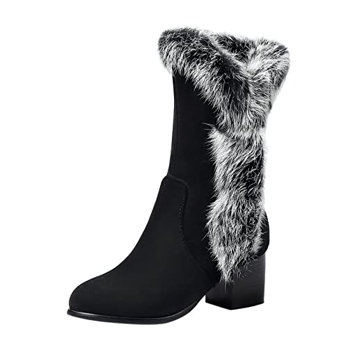 Fannyfuny Schuhe Gefüttert Damen Schneestiefel Boots Wanderschuhe Zehenschuhe Knöchelhohe Damenstiefel Stiefel rutschfeste Plattform Stiefel Plüsch Boots Outdoor Schuhe Chukka Boots von Fannyfuny