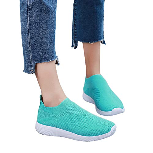 Fannyfuny Sommer Schuhe Für Damen Plateau Slip On Schuhe Mit Luftkissen Lässige Slip On Walkingschuhe Sportschuhe Halbschuhe Plate Schuhe Freizeit Leichte Cushion Für Walking Sport Trekking von Fannyfuny