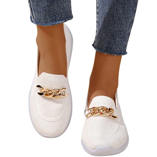 Fannyfuny Sommer Schuhe Für Damen Plateau Slip On Schuhe Mit Luftkissen Lässige Slip On Walkingschuhe Sportschuhe Halbschuhe Plate Schuhe Freizeit Leichte Cushion Für Walking Sport Trekking von Fannyfuny