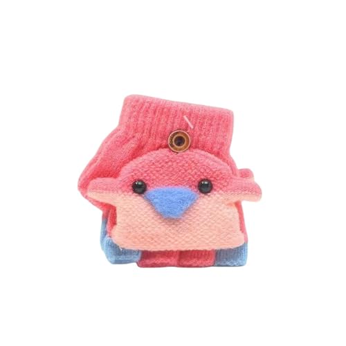 Fannyfuny Strickhandschuhe Kinder Handschuhe Junge Mädchen Halbfinger Fäustlinge Flip-Top Winterhandschuhe mit Plüschfutter Herbst Winter Fingerhandschuhe Kinderhandschuhe Weiche Warme für 1-3 Jahre von Fannyfuny