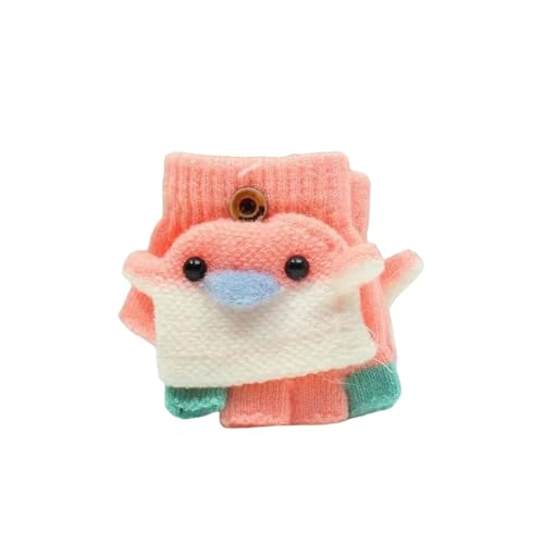 Fannyfuny Strickhandschuhe Kinder Handschuhe Junge Mädchen Halbfinger Fäustlinge Flip-Top Winterhandschuhe mit Plüschfutter Herbst Winter Fingerhandschuhe Kinderhandschuhe Weiche Warme für 1-3 Jahre von Fannyfuny