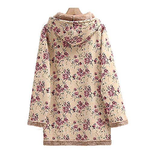 Fannyfuny Wendejacke Damen Hoodie Jacke Frauen Langarm Wintermantel Full Zip Frauen Wintermantel Lange Cardigan Jacke Coat Sweatshirt mit Kapuze Langarm Wintermantel Outwear Steetwear von Fannyfuny