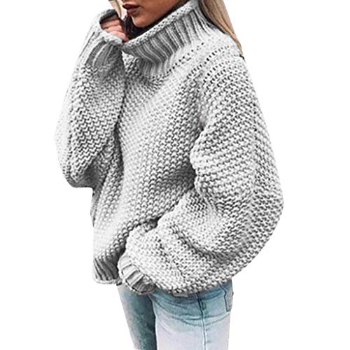 Fannyfuny Wollpullover Damen Winter Strick Pulli Basic Pullover Vintage Grobstrickpullover Langarmshirt Langarm Jumper Herbst Strickoberteile Warme Kostüm von Fannyfuny