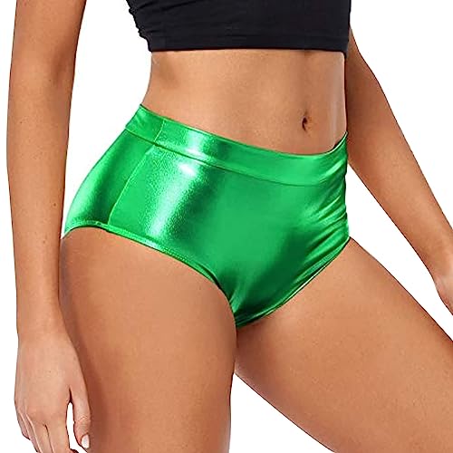 Glänzende Shorts für Damen, Sexy Dehnbare metallische Hotpants, Ballett Tanz Unterwäsche Shorts, Wet Look Booty Shorts mit hoher Taille für Tanzbekleidung, Nachtclub, Rave Party, Performance Kostüm Glänzende Shorts für Damen, Sexy Dehnbare metallische Hotpants, Ballett Tanz Unterwäsche Shorts, Wet Look Booty Shorts mit hoher Taille für Tanzbekleidung, Nachtclub, Rave Party, Performance Kostüm von Fannyfuny